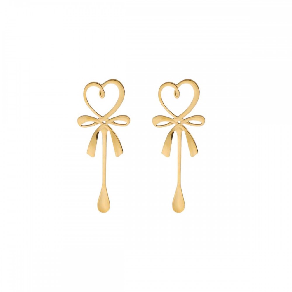 Cuillères dorées coeur - lot de 2