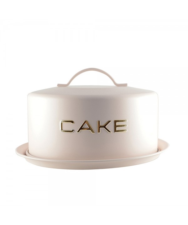 Plat à cake beige avec cloche 28x28x15cm