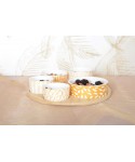 Set apéritif de 5 coupelles sur plateau en bois rond
