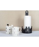 Black cat paper towel holder 14x14x31cm