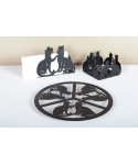 Black cat candle holder 10x10x7cm