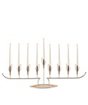 Gilded menorah on stand 77x12x29cm