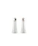Silver salt and pepper shaker set 4.6x4.6x11.5cm