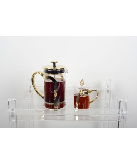 Golden leaf coffee spoons - set of 6