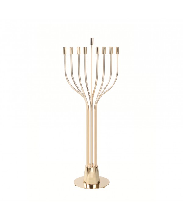 Menorah dorée haute sur pied 40x28x150cm