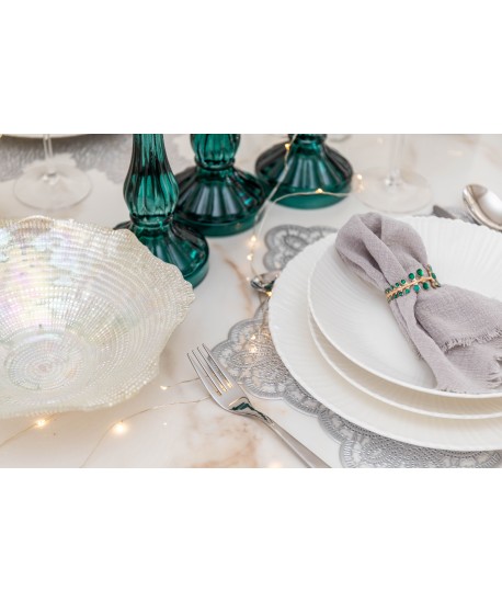 Ménagère 24 pièces argent brillant