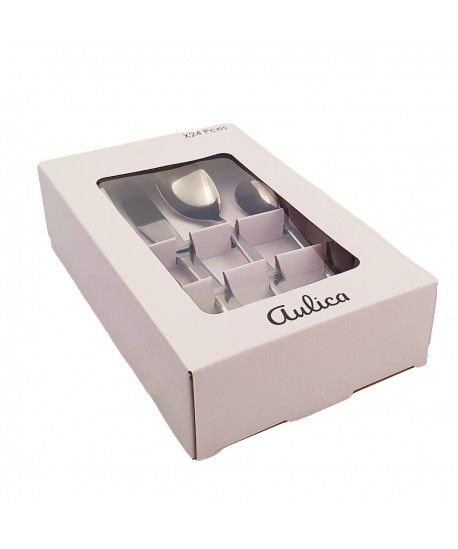 Ménagère 24 pièces argent brillant