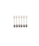 Silver leaf coffee spoons - set of 6