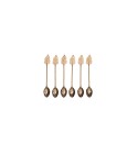 Golden leaf coffee spoons - set of 6