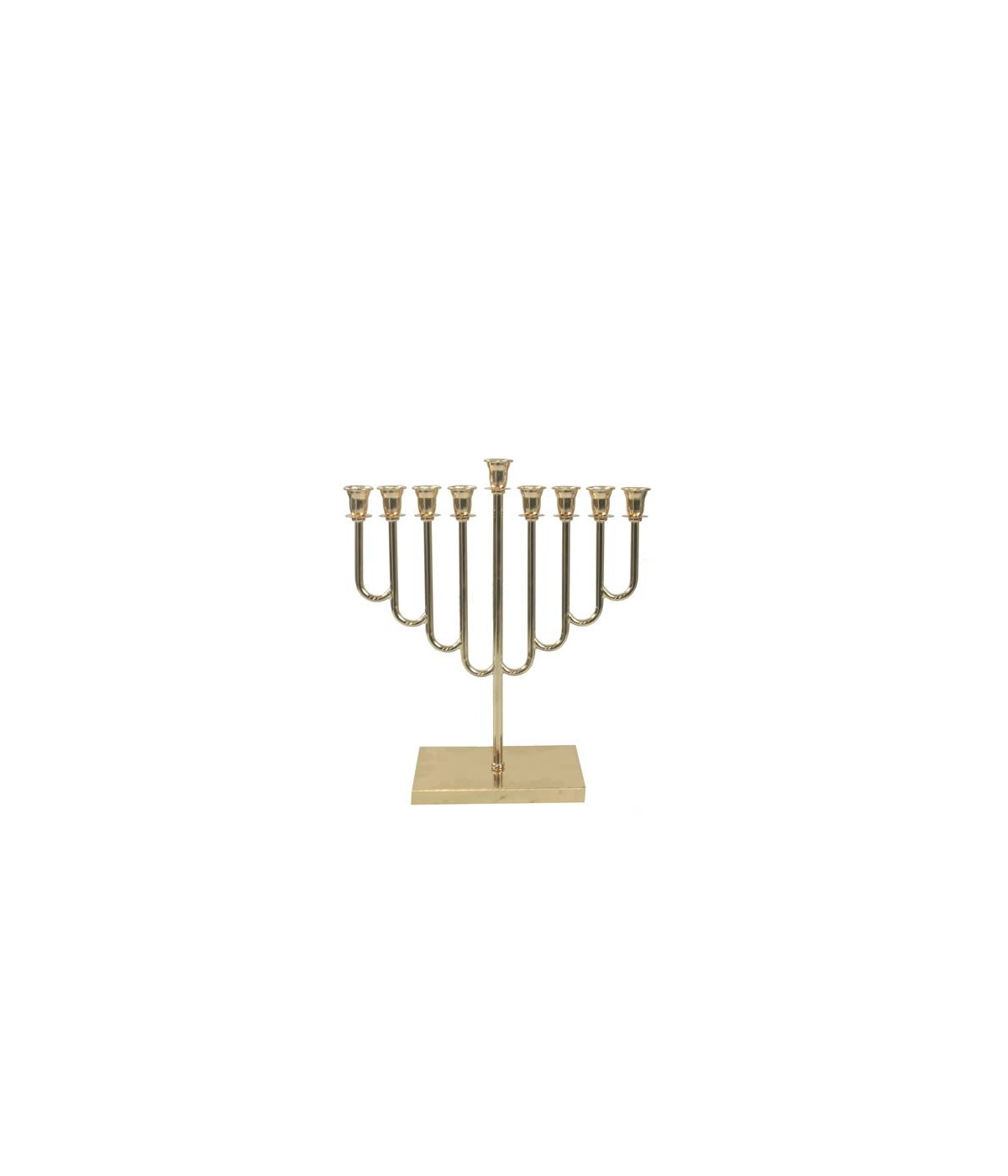 Menorah dorée sur pied 34x12x38cm