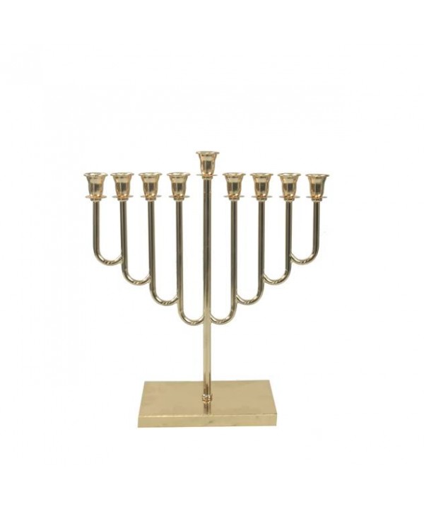 Menorah dorée sur pied 34x12x38cm