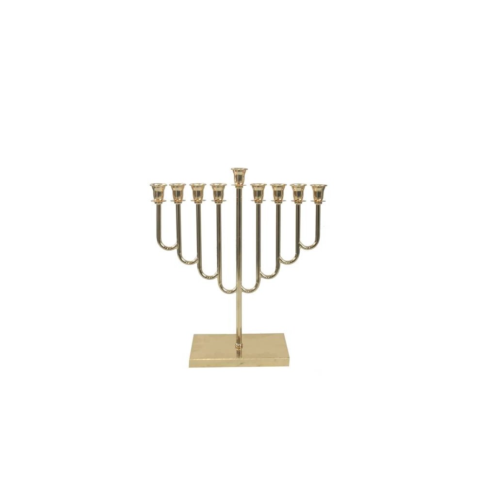 Menorah dorée sur pied 34x12x38cm