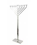 Menorah argent sur pied 78x21x149 cm
