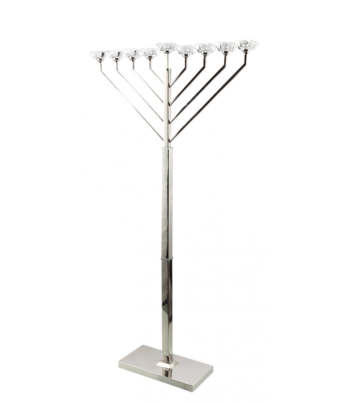 Menorah argent sur pied 78x21x149 cm