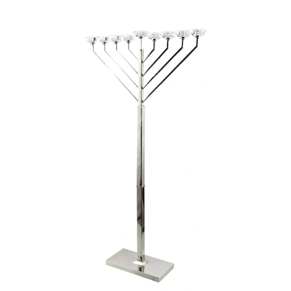 Menorah argent sur pied 78x21x149 cm