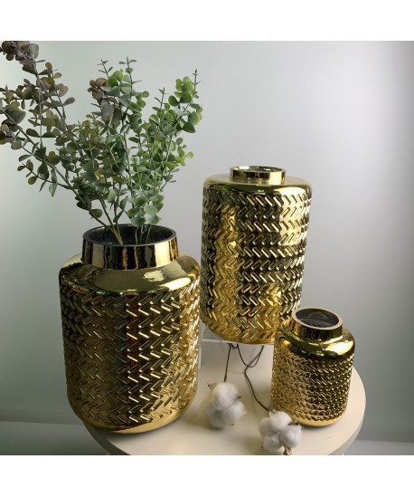 Golden vase 16x25cm