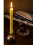 White Havdalah candle h.26cm