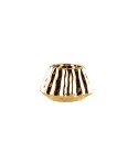 Shiny gold candle holder 9.5x9.5x6cm