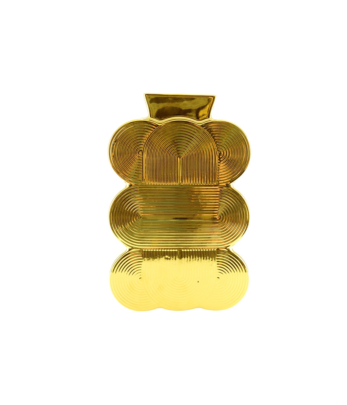 Vase doré brillant moyen modèle 16.5x7x25cm