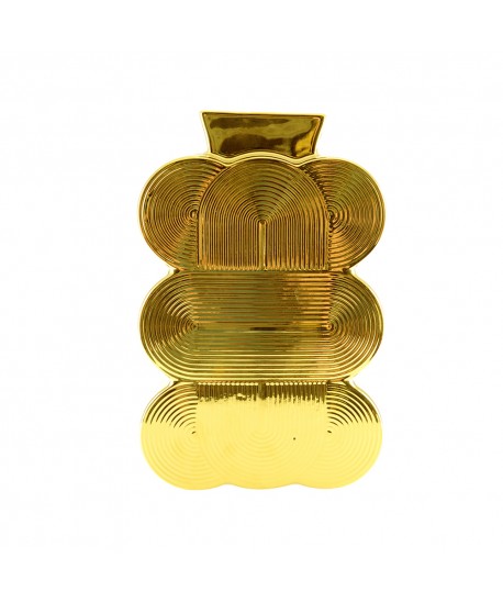 Vase doré brillant moyen modèle 16.5x7x25cm