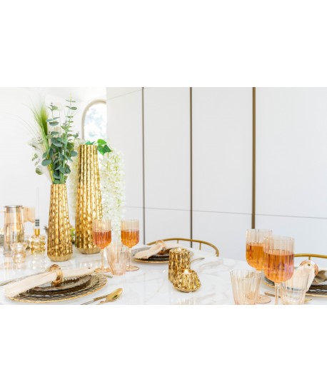 Shiny gold vase 10.5x10.5x35.5cm