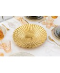 Coupe décorative dorée brillant 36x36x5.5cm