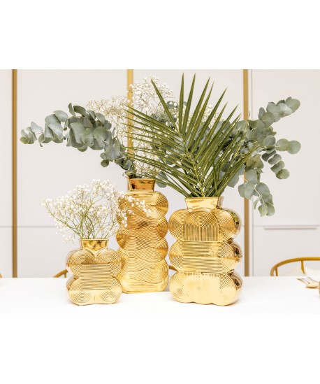Vase doré brillant moyen modèle 16.5x7x25cm