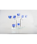 Blue 9-light menorah 27x16cm