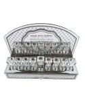 Menorah en cristal 9 feux 30x21x6.5cm