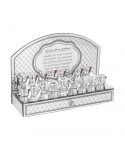 Menorah en cristal 9 feux 30x21x6.5cm