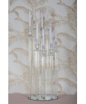 Bougeoir centre de table en cristal 6 feux h77cm