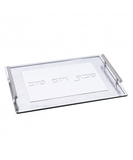 Plateau rectangulaire argent 40x30cm
