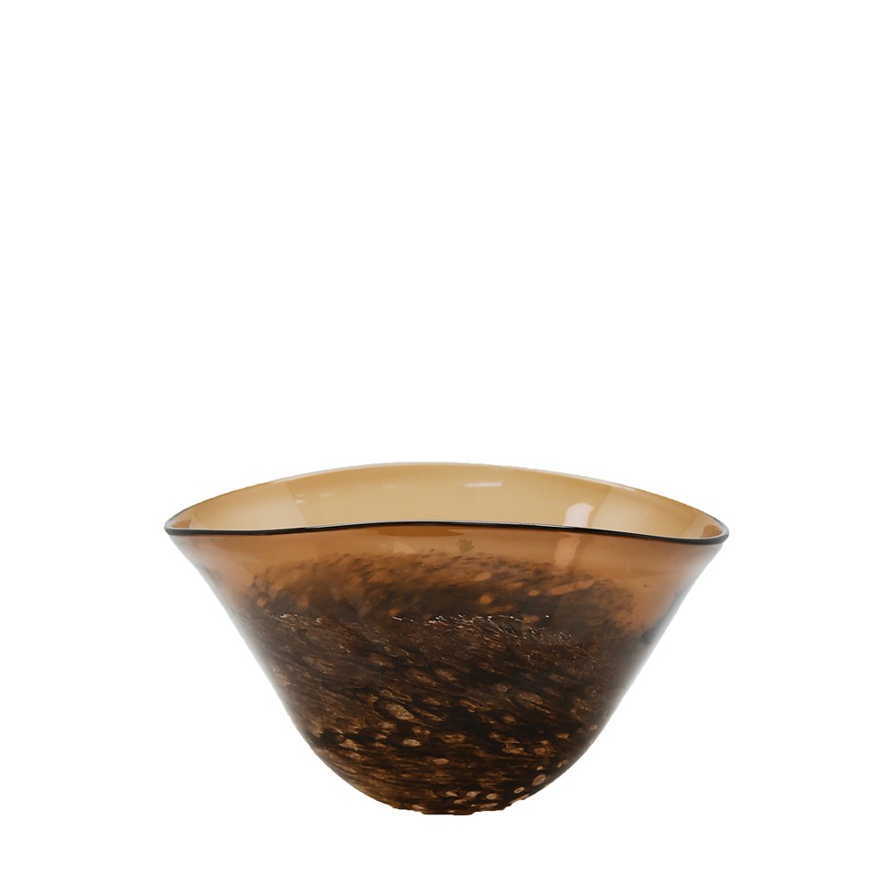 Brown decorative bowl 29x21x17cm