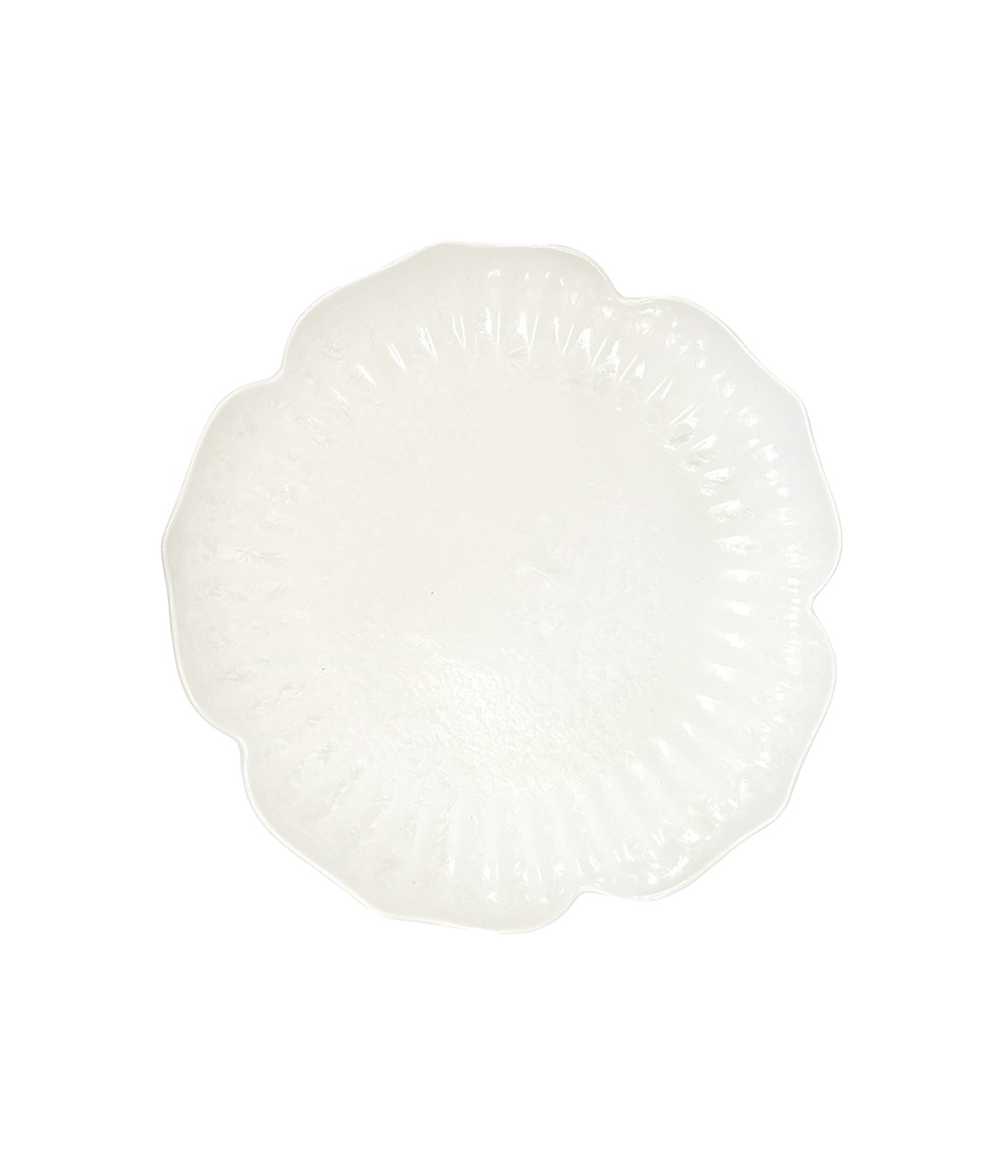 White floral porcelain presentation plate 33cm