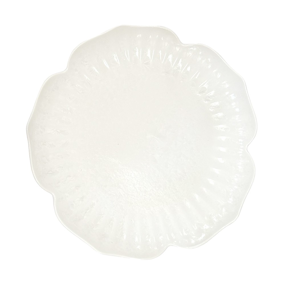 White floral porcelain presentation plate 33cm