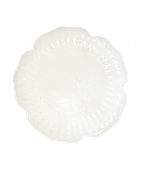 White floral porcelain presentation plate 33cm