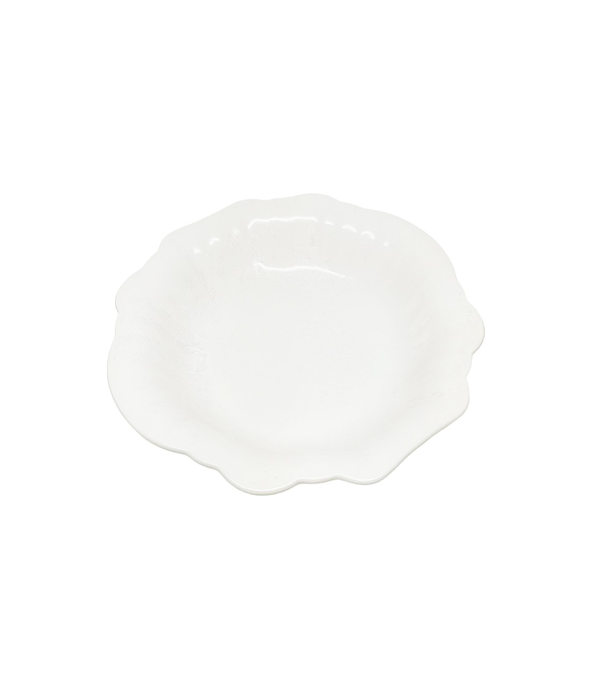 Assiette creuse en porcelaine blanche Florale 21.5cm