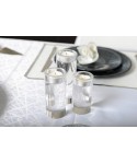 Bougeoir rond haut en verre 12 cm