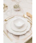White floral porcelain dessert plate 18.5cm