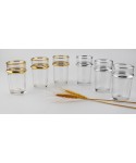 Tasses à thé en verre bords dorés 175ml - lot de 6