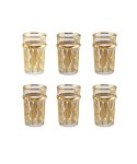 Golden oriental tea cups - set of 6