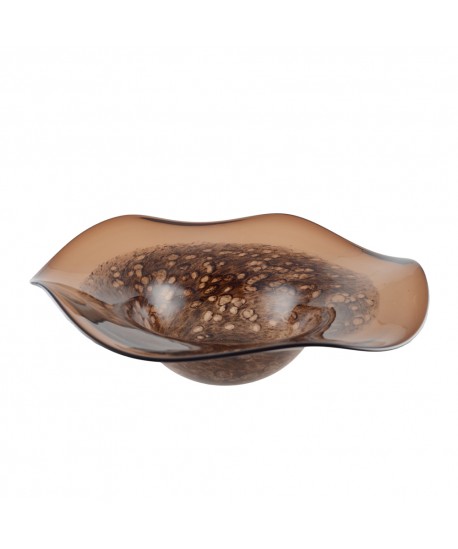 Brown decorative bowl 40x40x10cm