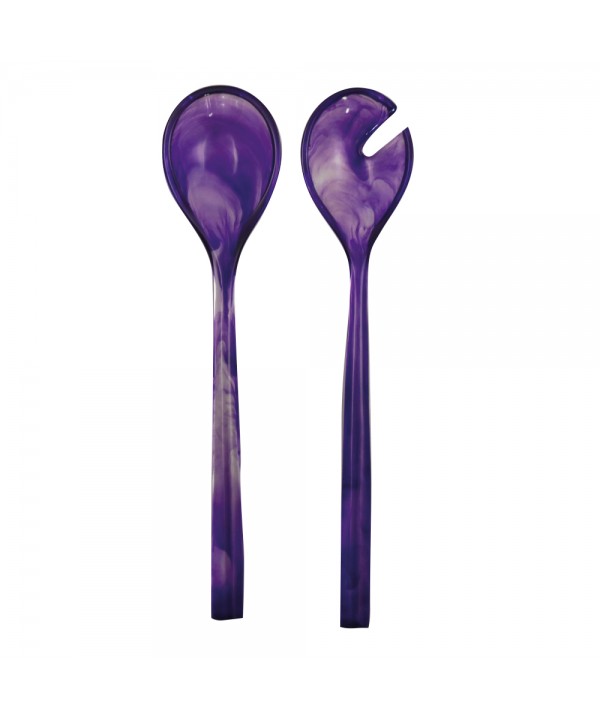 Purple resin salad servers