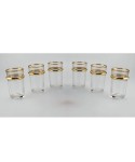 Tasses à thé en verre bords dorés 175ml - lot de 6