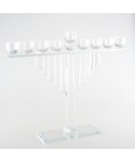 Menorah en verre cristal 40x8x45 cm