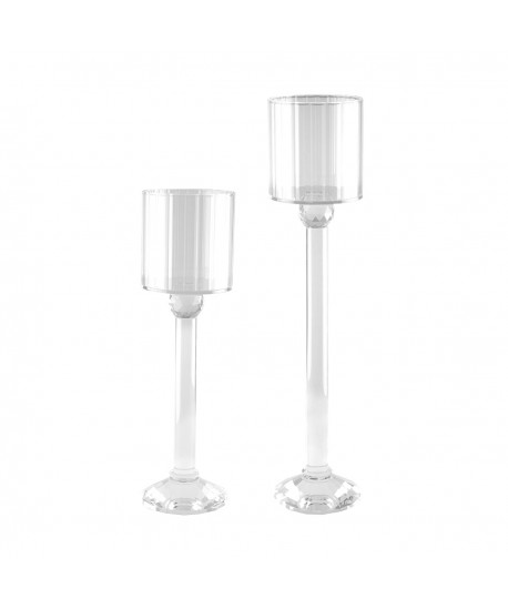 Crystal pedestal candle holder 10x10x45cm