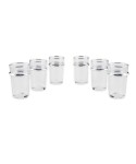 Glass tea cups with silver rims 175ml - set of 6