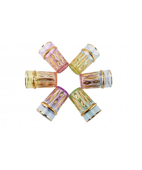 Tasses à thé orientales 6 couleurs - lot de 6