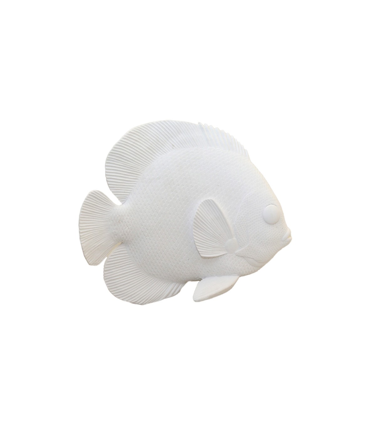 Poisson blanc décoratif 29x12x23cm