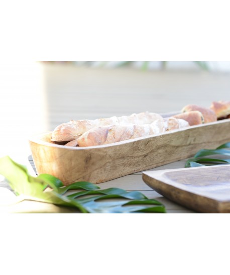 Wooden decorative bowl 100x22x10cm